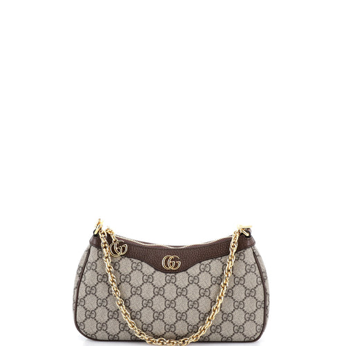 GUCCI Ophidia Charm Shoulder Bag GG Coated Canvas Small