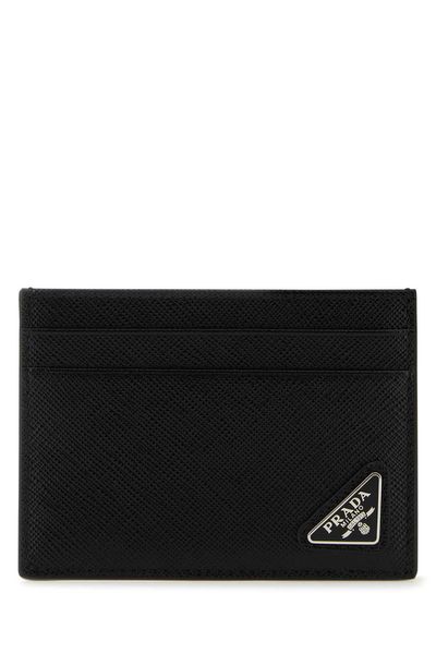 Prada Men's Calf Leather Wallet in Black | Size UNICA | 2MC149QHH