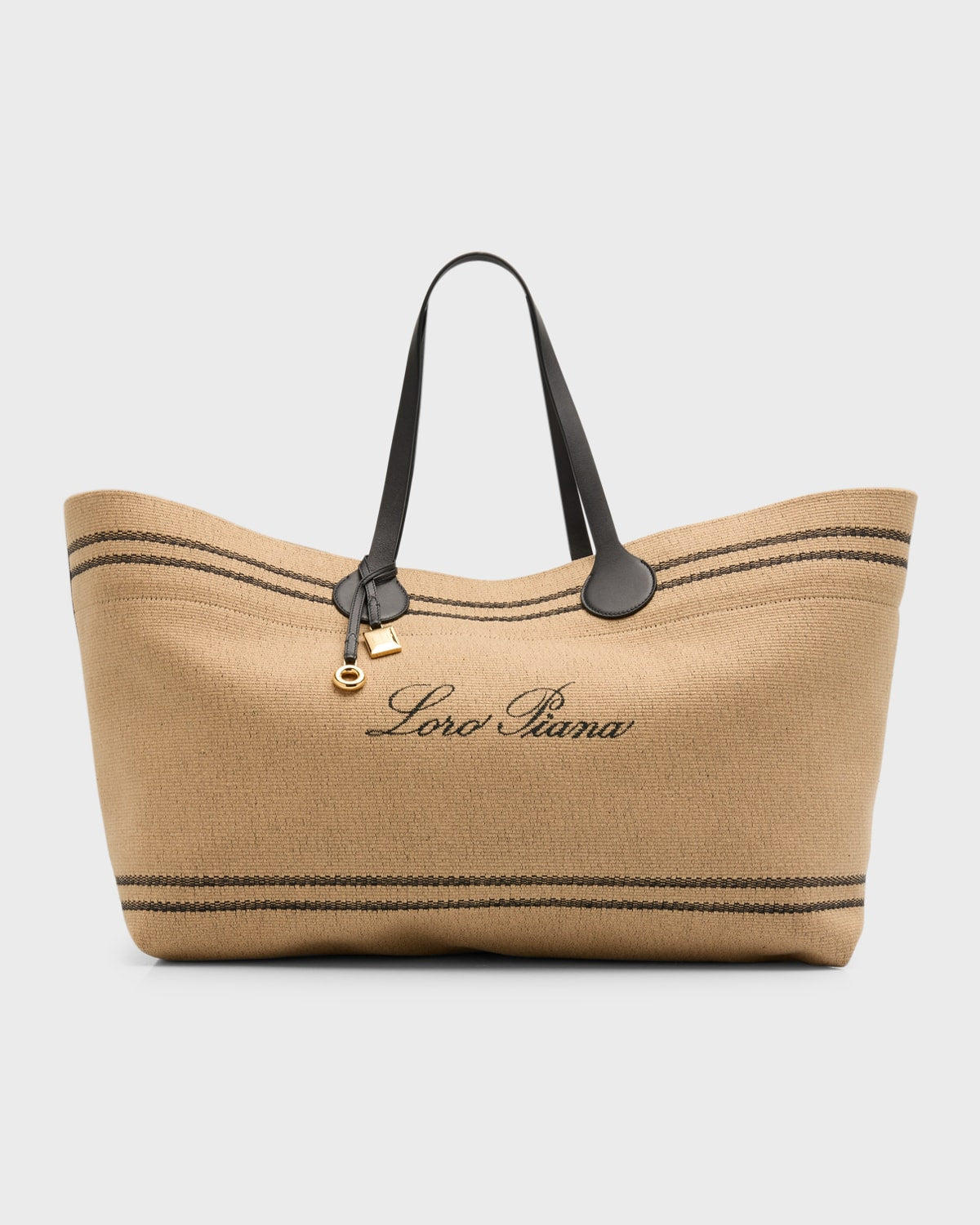 Loro Piana Tasman XL Canvas Tote Bag