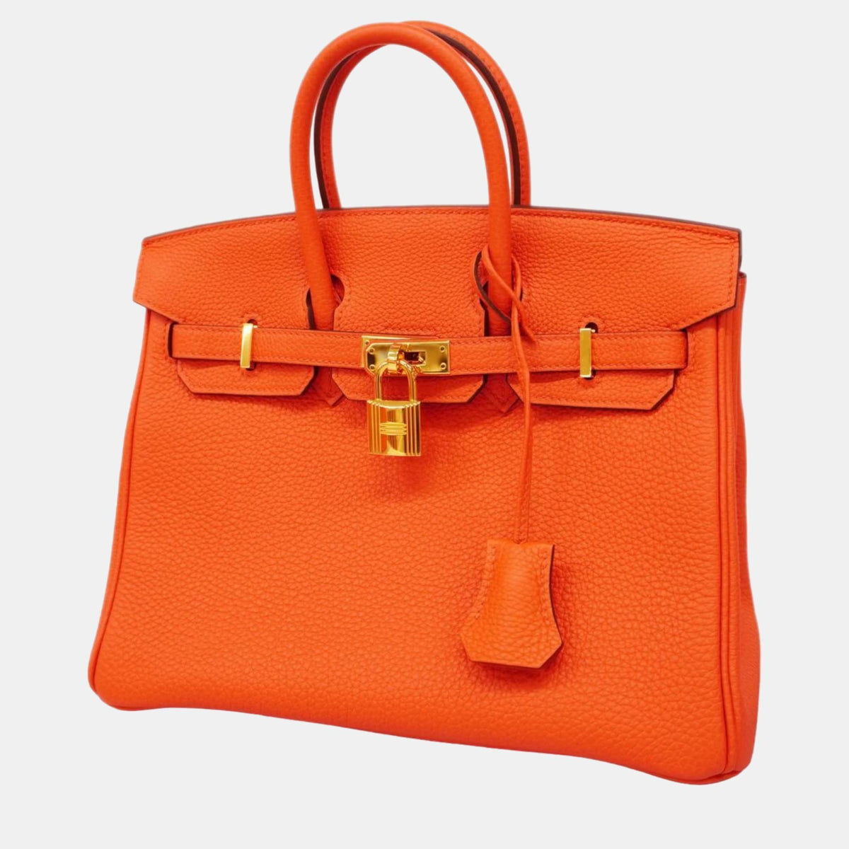 Hermès Rouge Tomato Togo Leather Birkin 25 Tote Bag