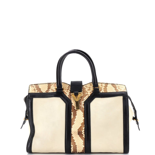 Chyc Cabas Tote Leather and Python Small
