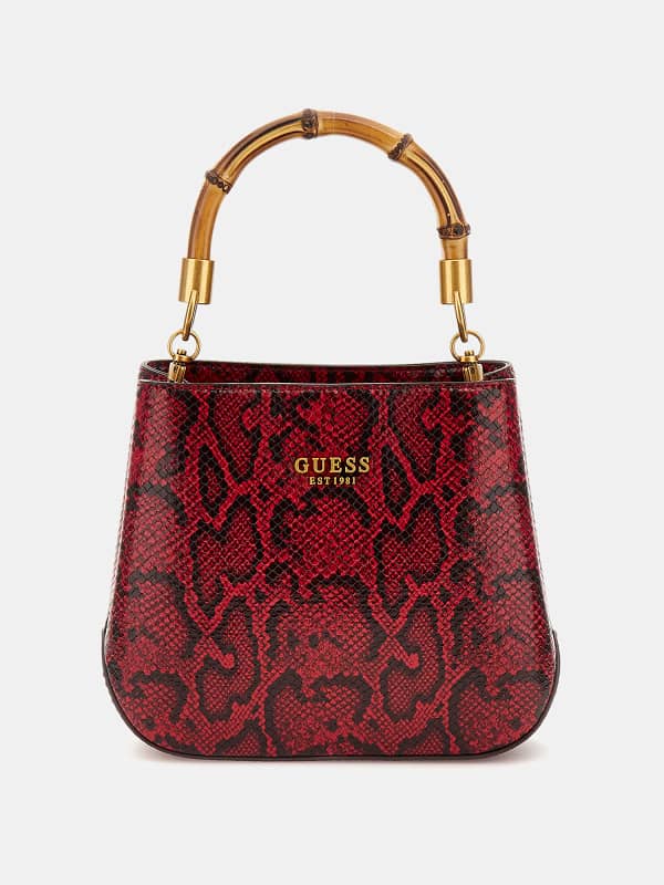 Guess Sibel Python-Print Mini Handbag