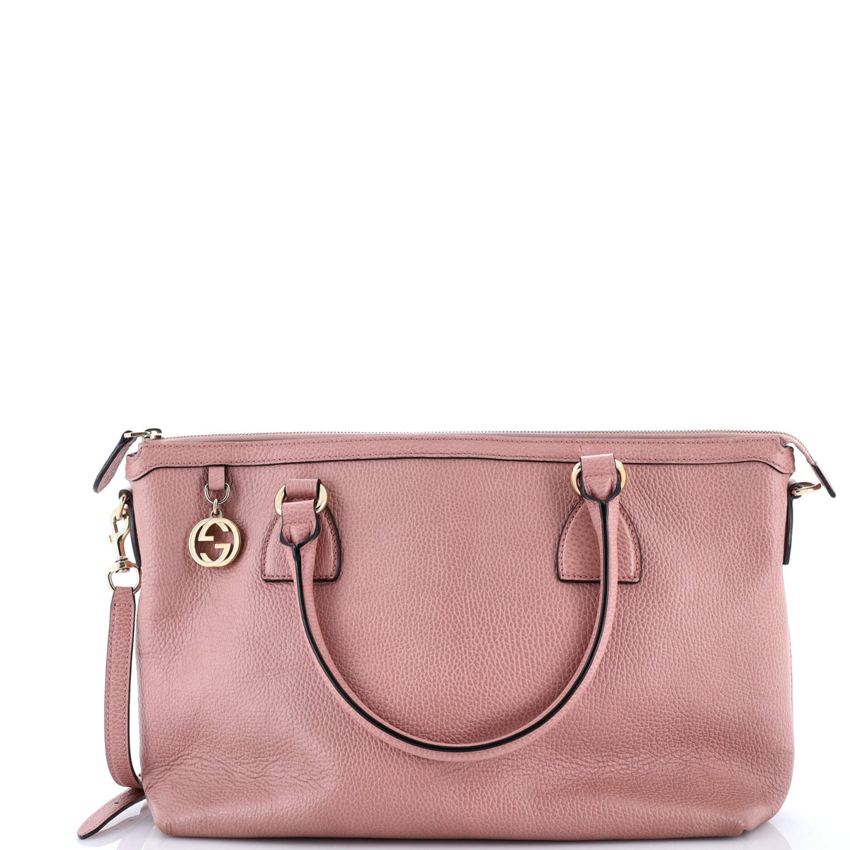Gucci GUCCI Lady Dollar Zip Convertible Tote Leather