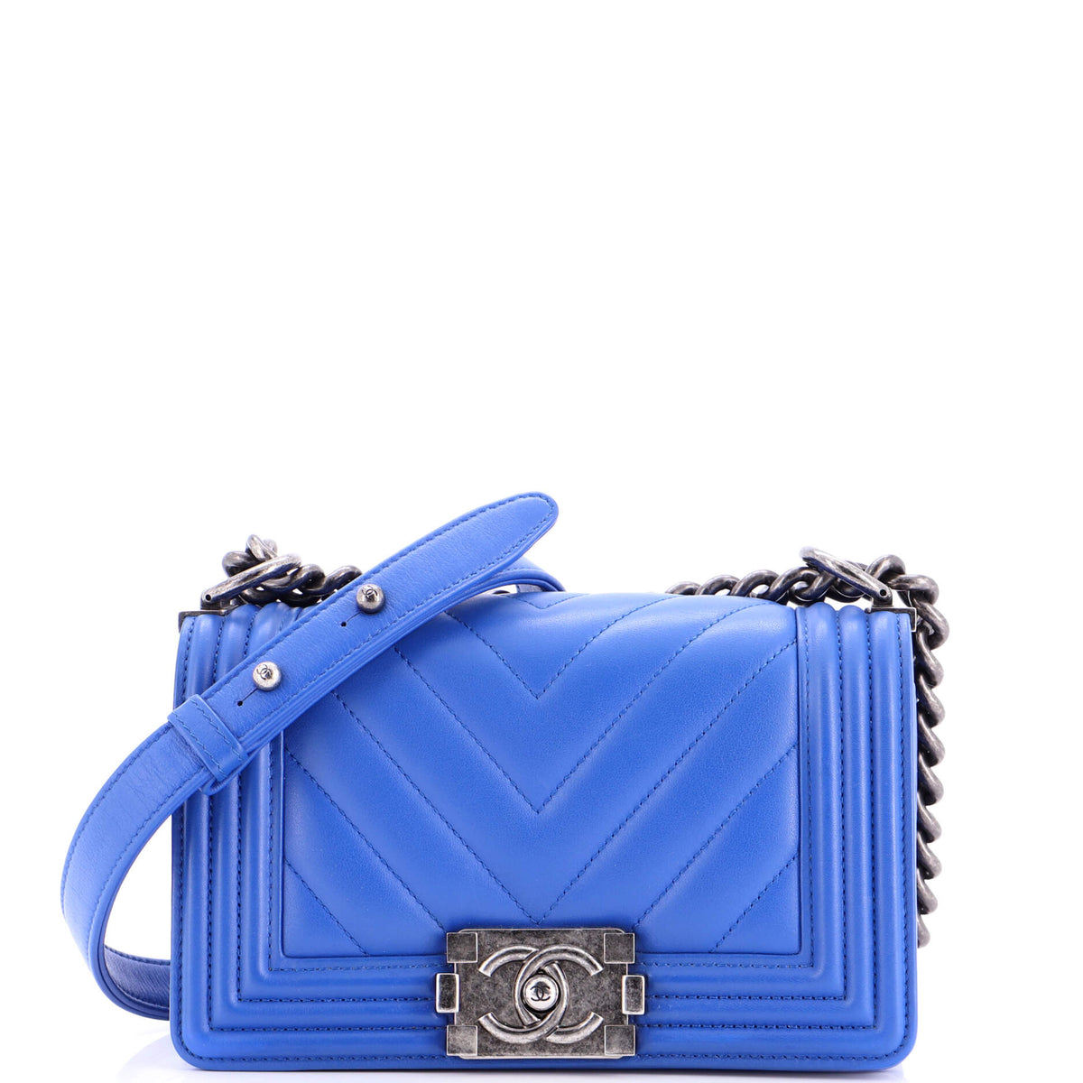 Chanel CHANEL Boy Flap Bag Chevron Calfskin Small