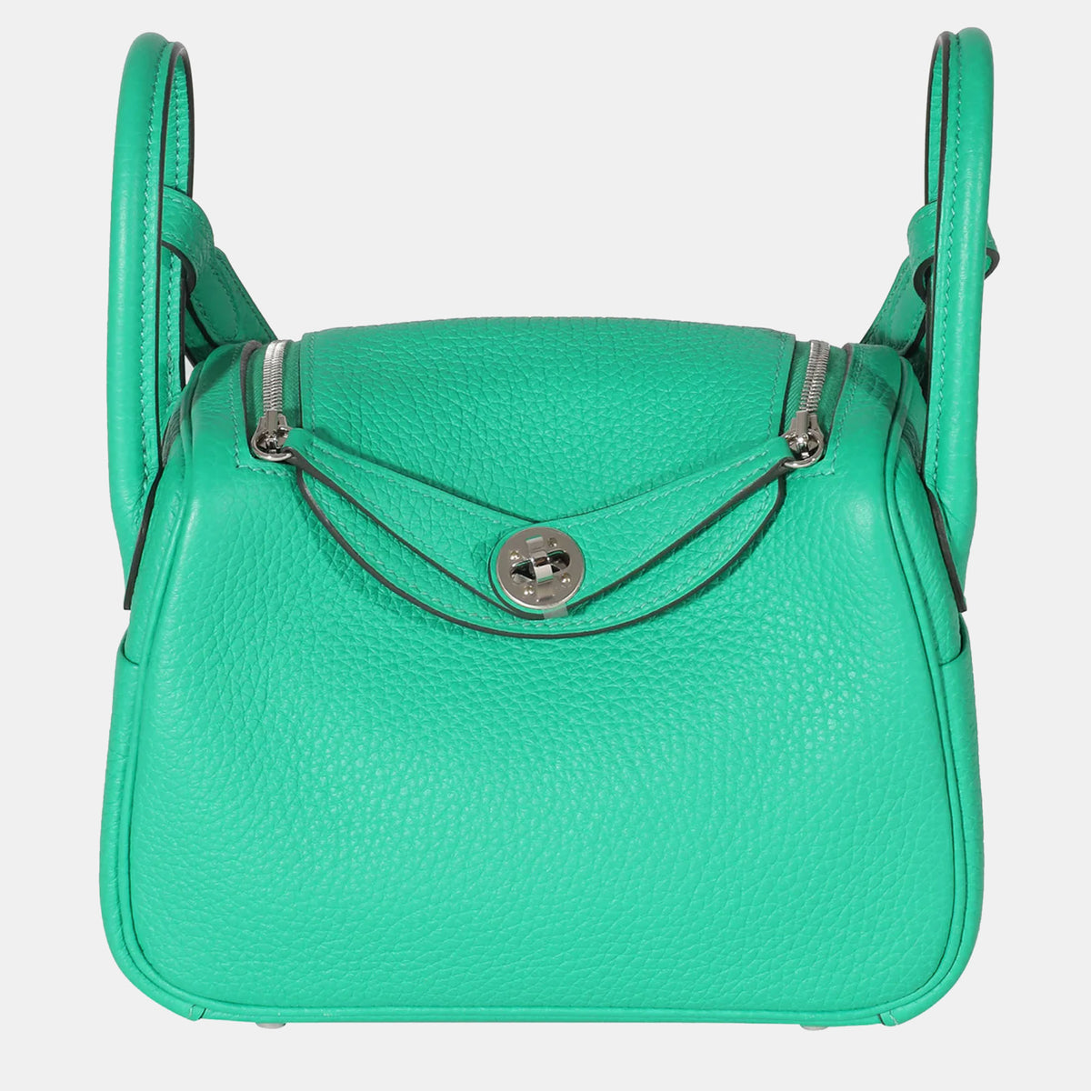 Hermès Clemence Methane Mini Lindy 20 PHW