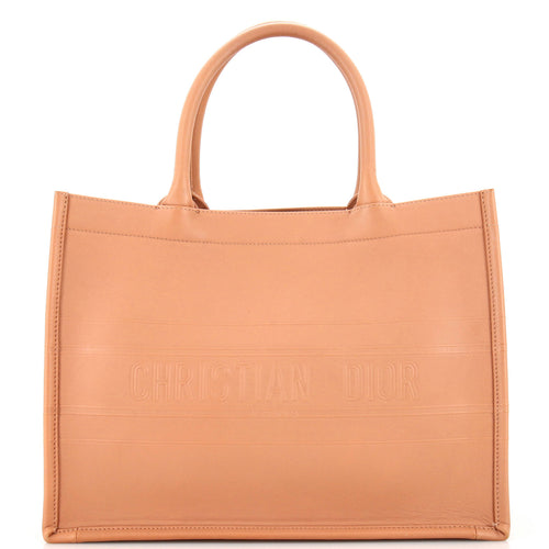 Book Tote Embossed Leather Medium