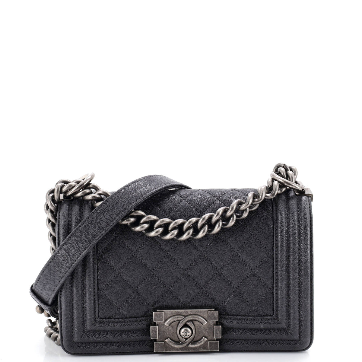 Chanel CHANEL Boy Flap Bag Quilted Caviar Small
