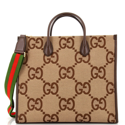 GUCCI Convertible Tote Jumbo GG Canvas Large