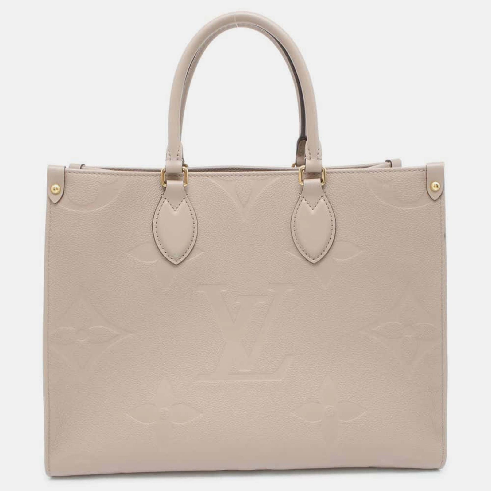 Louis Vuitton Monogram Empreinte Leder Onthego Tourterelle Tasche MM