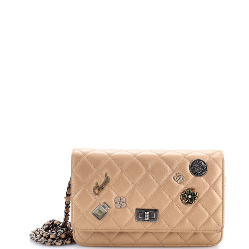 CHANEL Lucky Charms Reissue 2.55 Wallet on Chain Quilted Calfskin