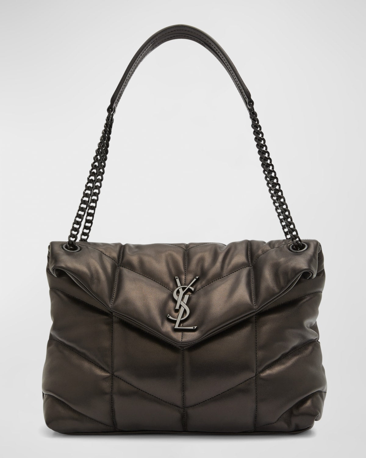 Saint Laurent Lou Puffer Medium YSL Shoulder Bag in Quilted Leather