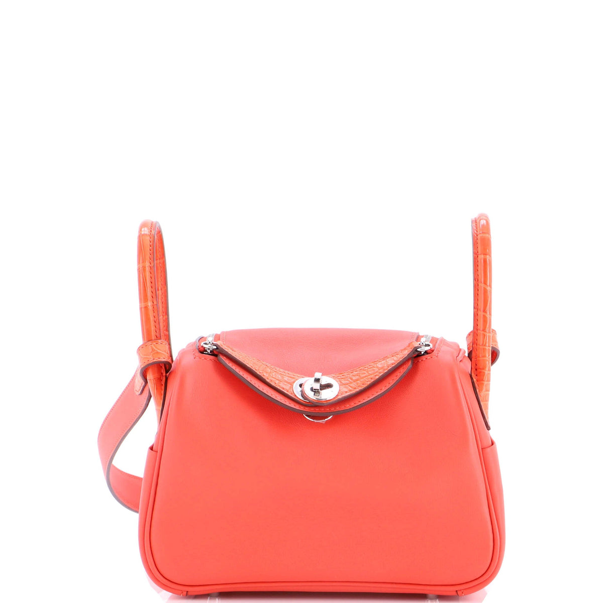 Herm?s Bicolor Touch Lindy Bag Swift with Matte Alligator Mini