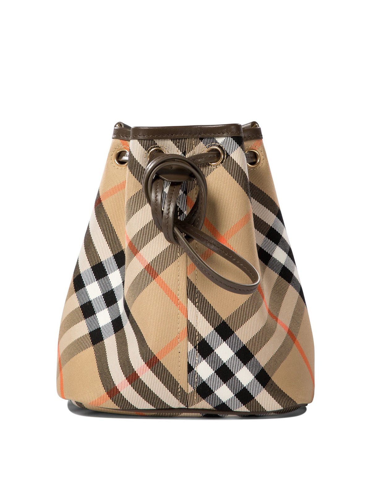 Burberry Women's "check Mini" Bucket Bag in Beige | 8093804