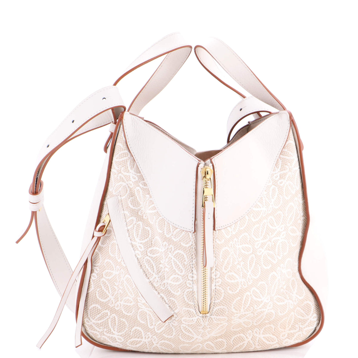 Loewe LOEWE Hammock Bag Leather and Anagram Jacquard Small