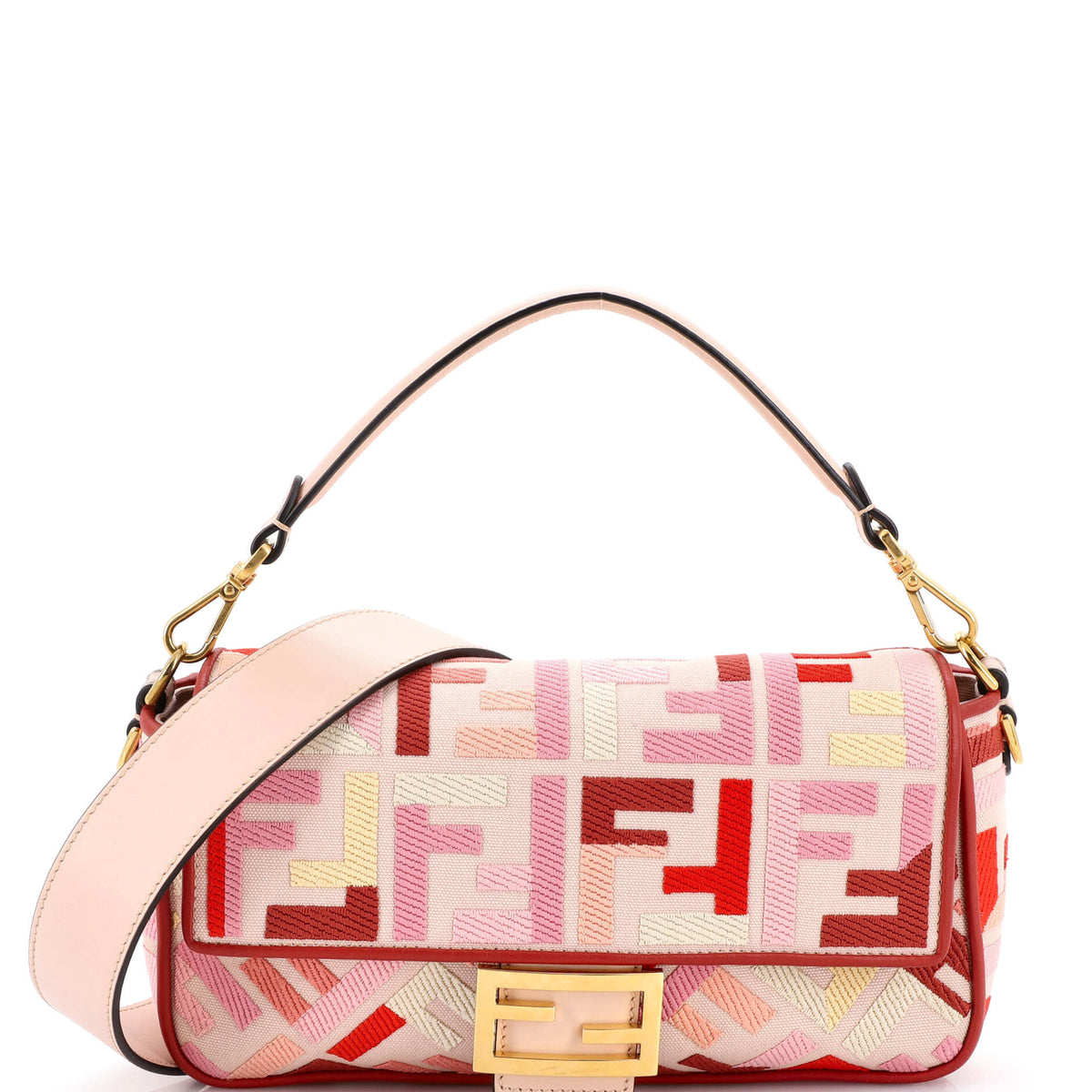 Fendi FENDI Baguette NM Bag Zucca Embroidered Canvas Medium