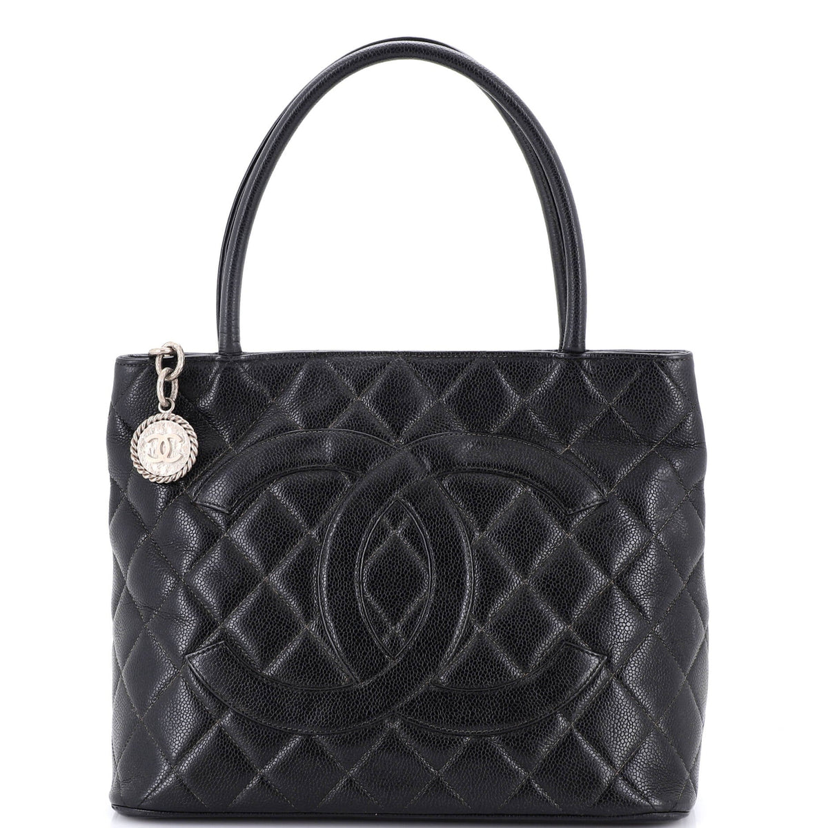 Chanel CHANEL Medallion Tote Quilted Caviar