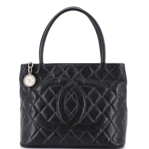 CHANEL Medallion Tote Quilted Caviar