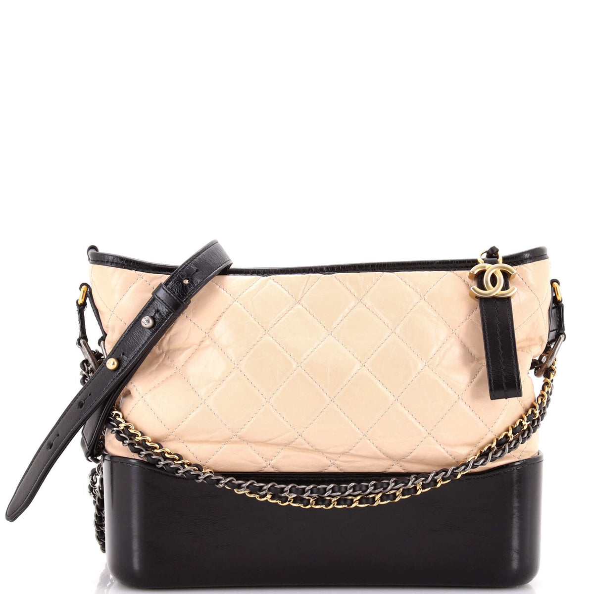Chanel CHANEL Gabrielle Hobo Quilted Aged Calfskin Medium