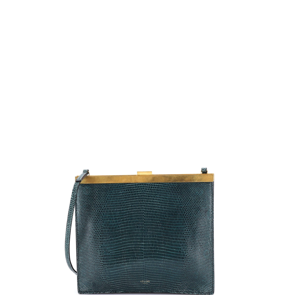 Celine CELINE Clasp Crossbody Bag Lizard Mini