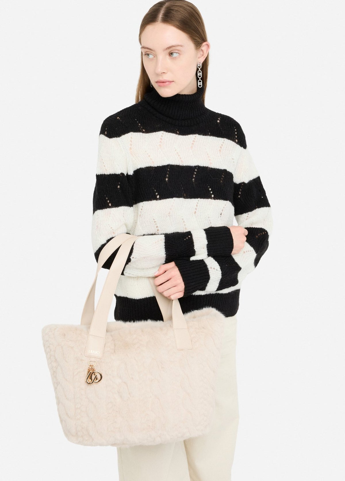 Liujo Liu Jo Sac Hobo Grand Format En Imitation Fourrure