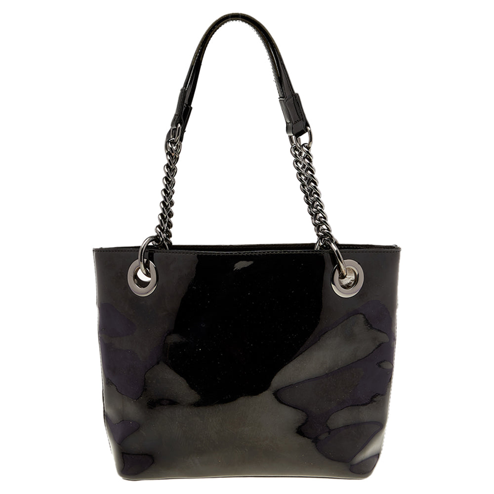 DKNY DKNY Black PVC Chain Handle Tote