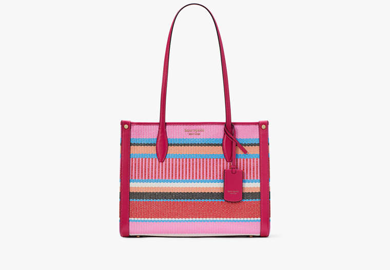 Kate Spade New York Market Striped Woven Straw Medium Tote