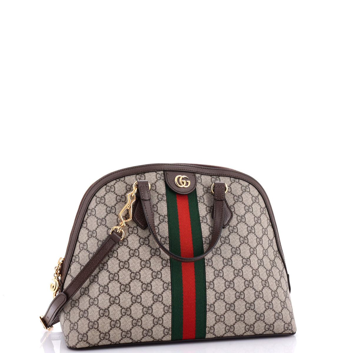 Gucci GUCCI Ophidia Dome Top Handle Bag GG Coated Canvas Medium