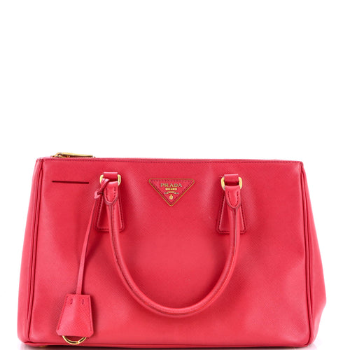 PRADA Double Zip Lux Tote Saffiano Leather Small