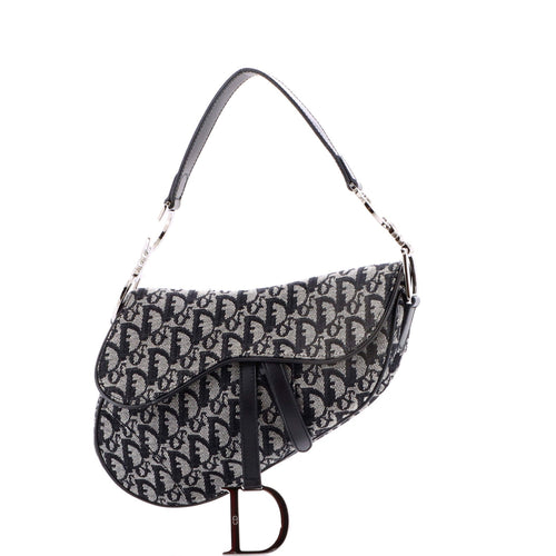 Vintage Saddle Bag Diorissimo Canvas Medium