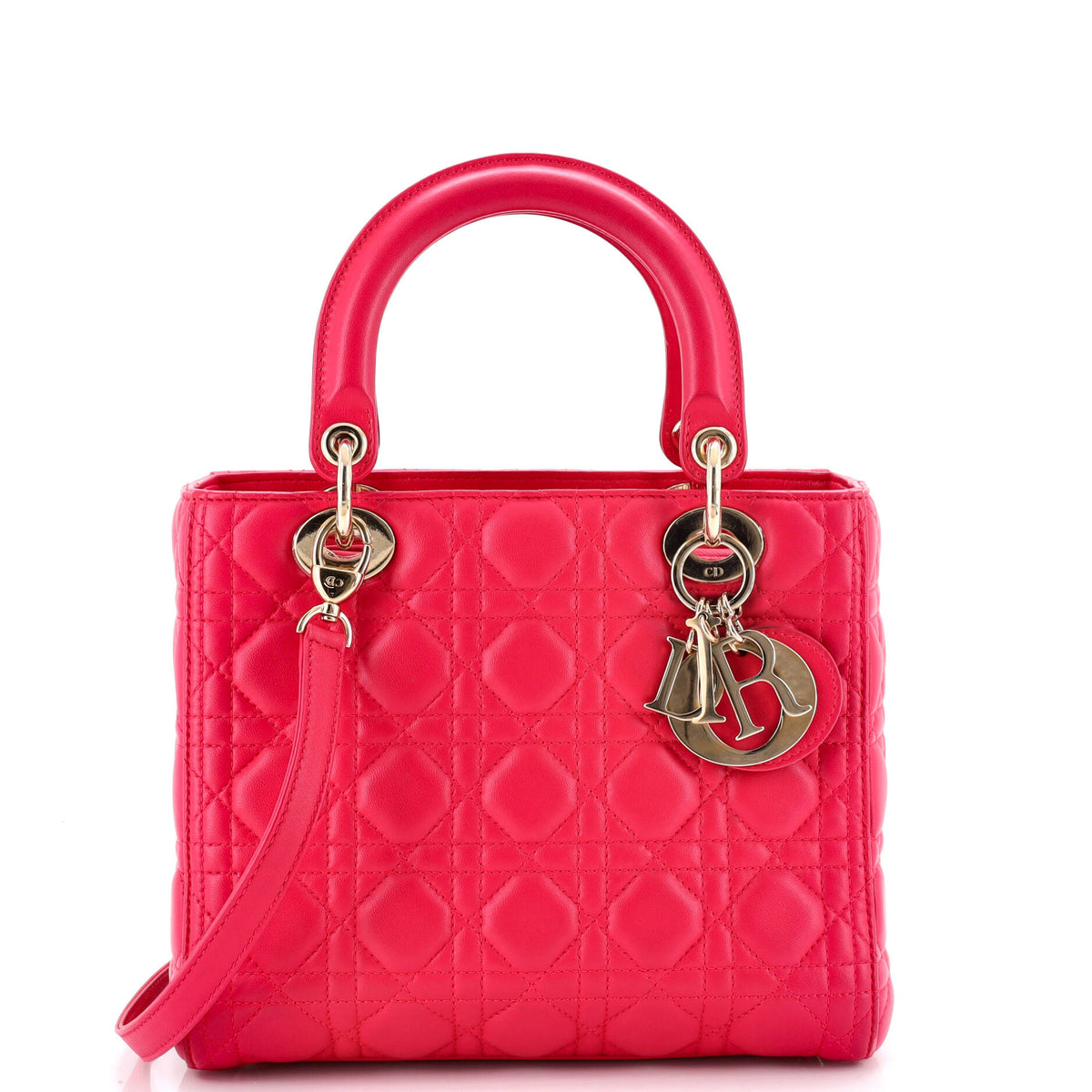 Christian Dior Lady Dior Bag Cannage Quilt Lambskin Medium