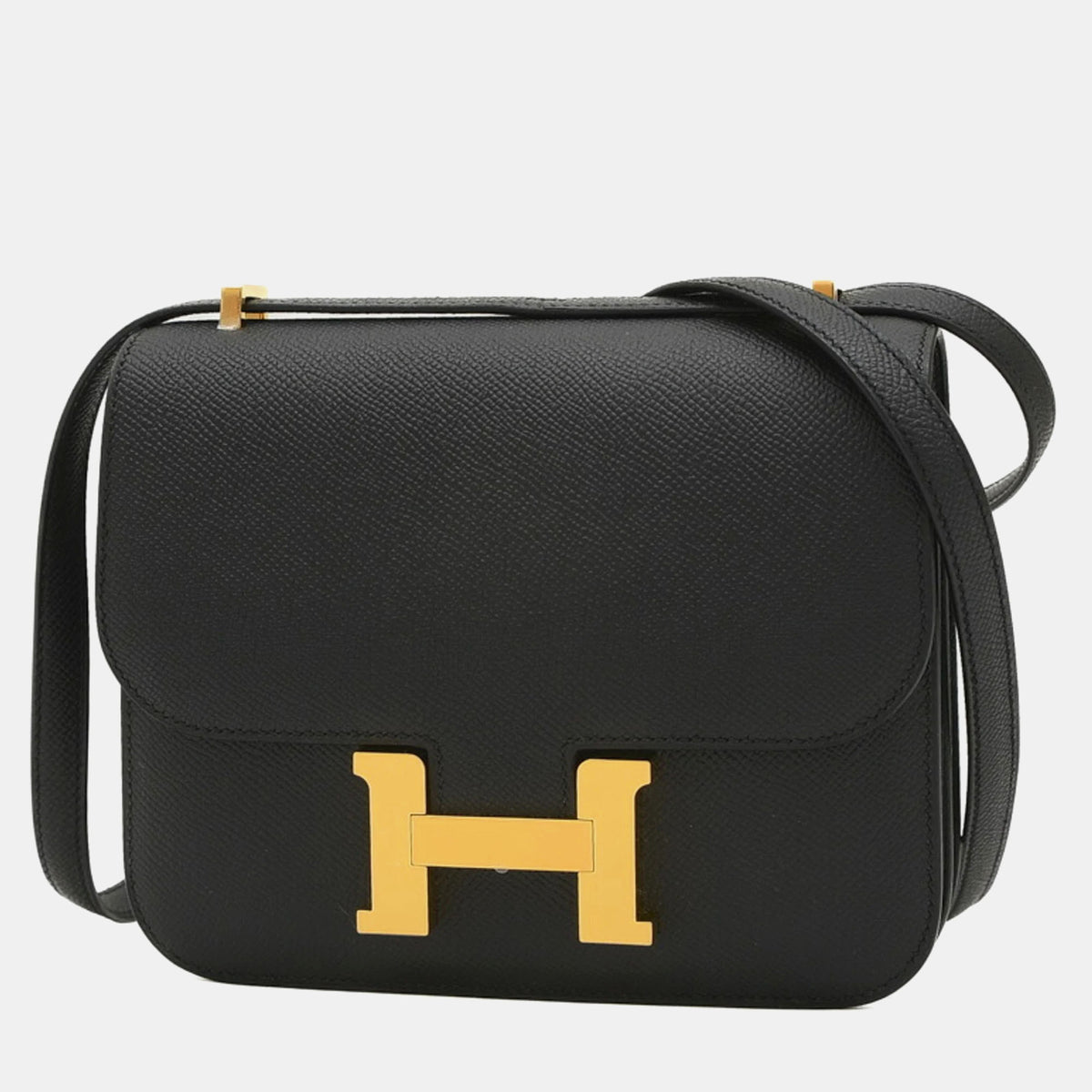 Hermès Black Epson Constance 18 Miroir Shoulder Bag