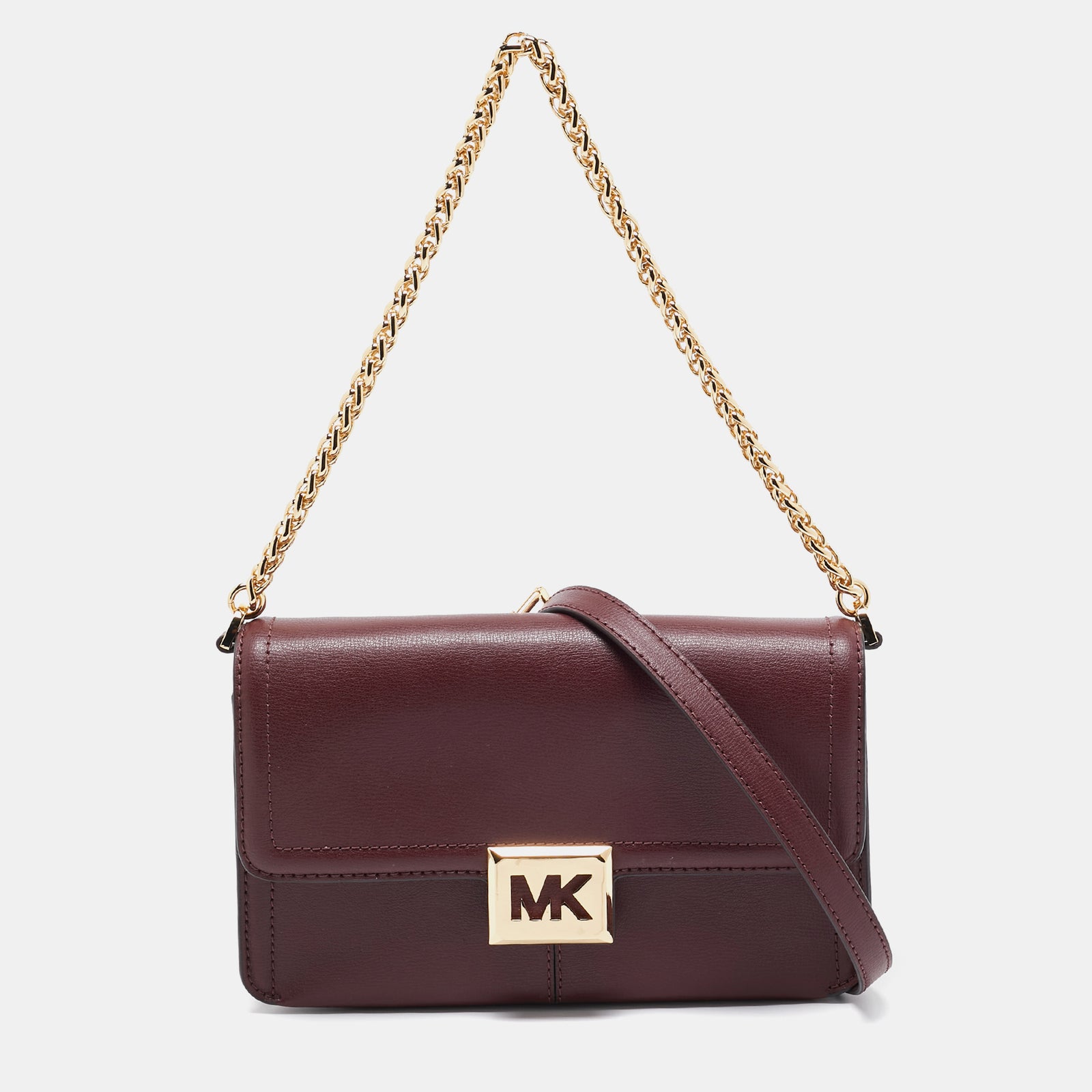 Michael Kors Burgundy Leather NS Sonia Shoulder Bag