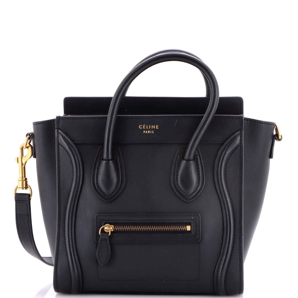 Celine CELINE Luggage Bag Smooth Leather Nano