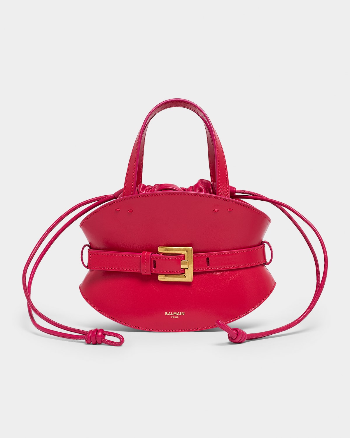 Balmain Shuffle Mini Belted Crossbody Bag in Leather