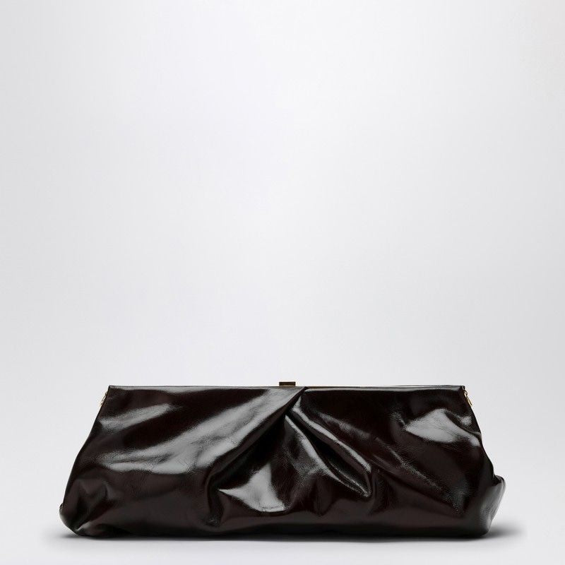 Dries Van Noten Women's Dark Brown Leather Clutch | 011518103