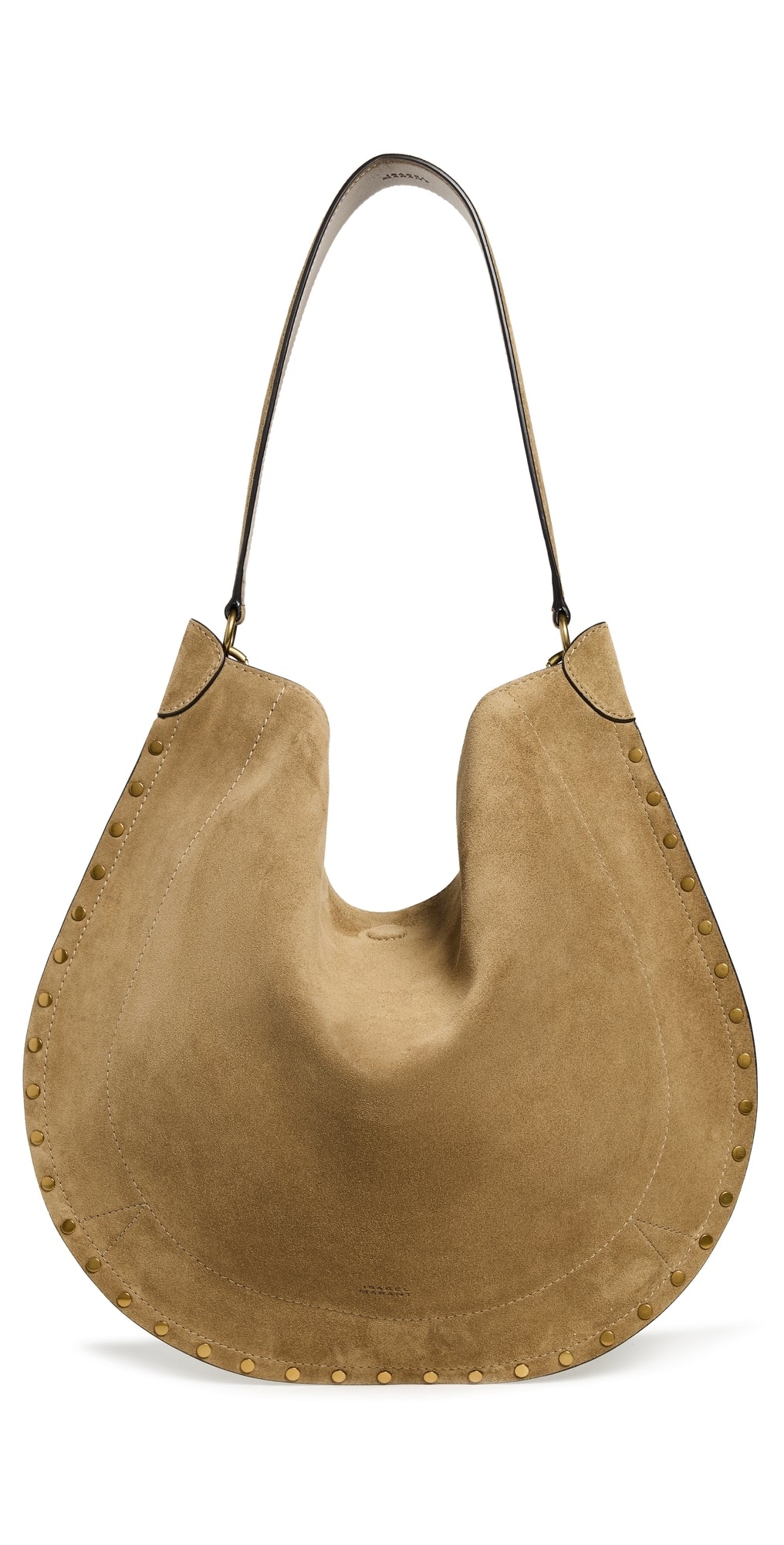 Isabel Marant Oskan Hobo Soft Shoulder Bag Taupe One Size