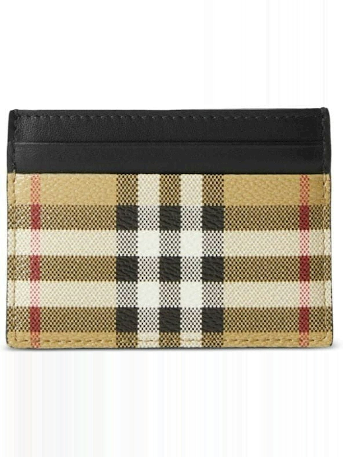 Burberry Men's Checked Motif Card Holder in Beige | 8084175154367 Color A7026