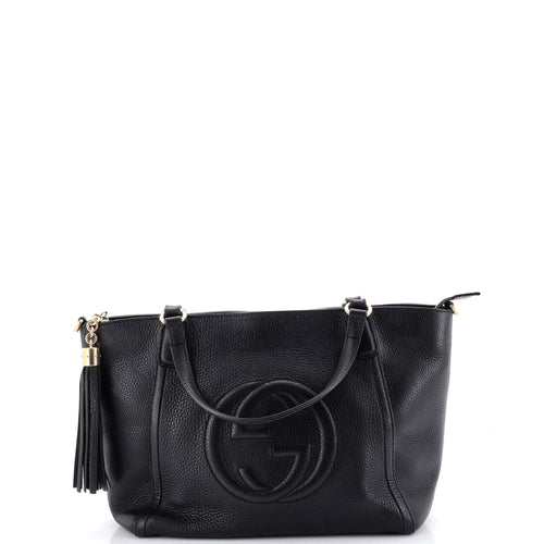 GUCCI Soho Convertible Top Handle Bag Leather Small