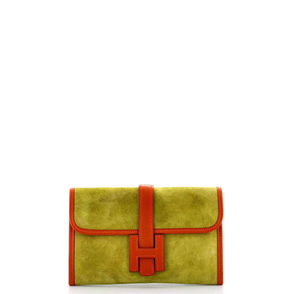 Hermès Jige Clutch Doblis Suede 20