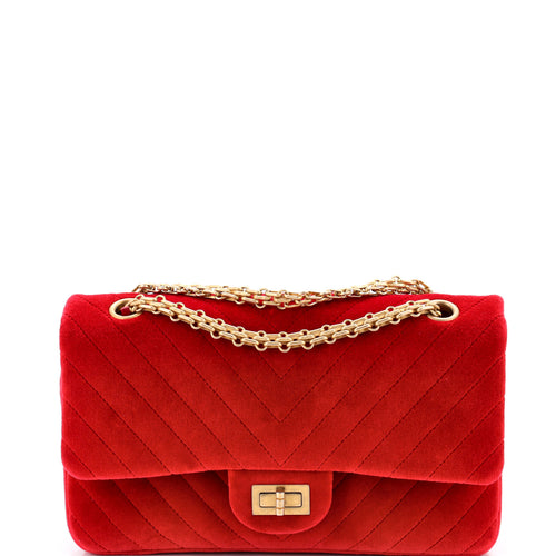 CHANEL Reissue 2.55 Flap Bag Chevron Velvet 225
