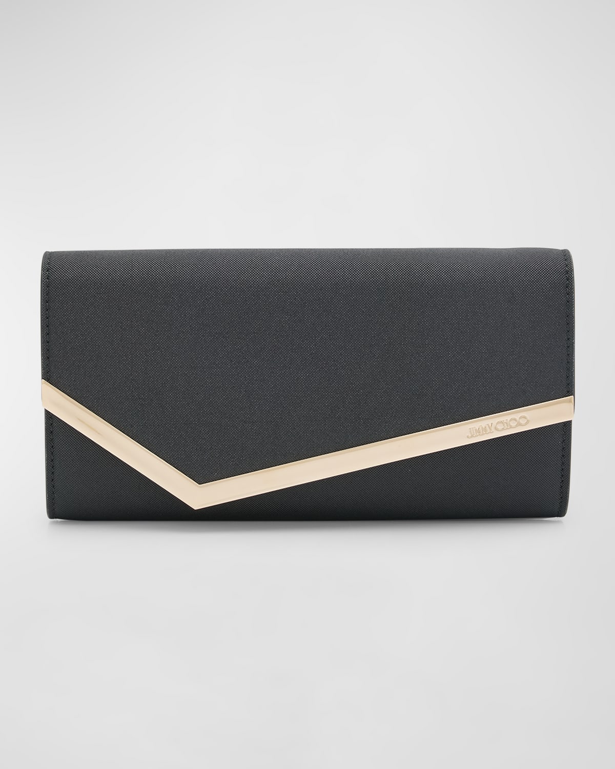 Jimmy Choo Emmie Flap Faux Leather Clutch Bag