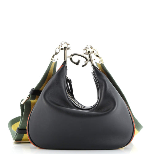 GUCCI Attache Shoulder Bag Leather Small