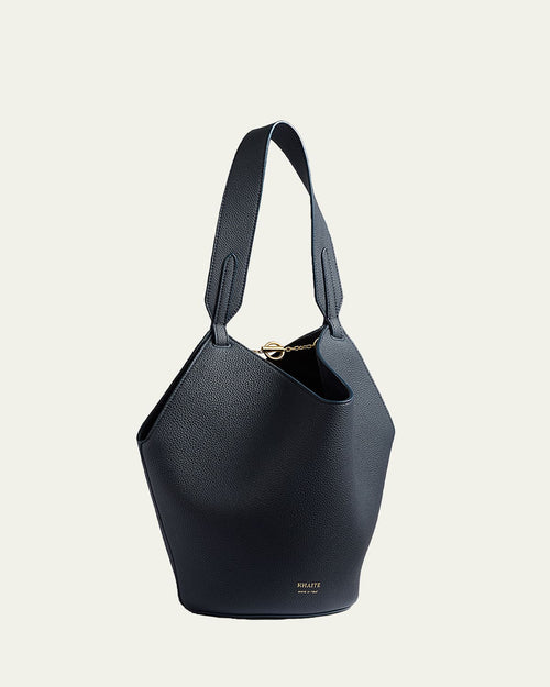 Lotus Mini Pebble Leather Tote Bag