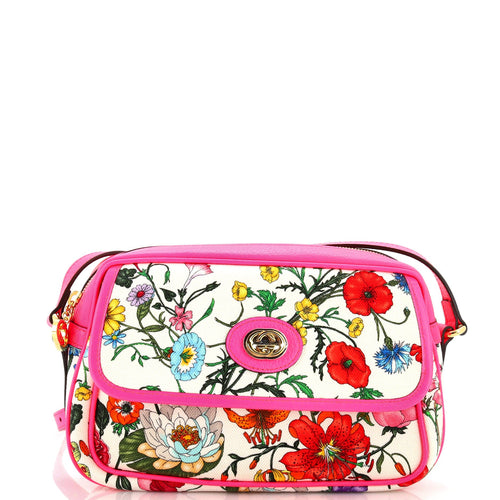 GUCCI Shoulder Bag Flora Canvas Small