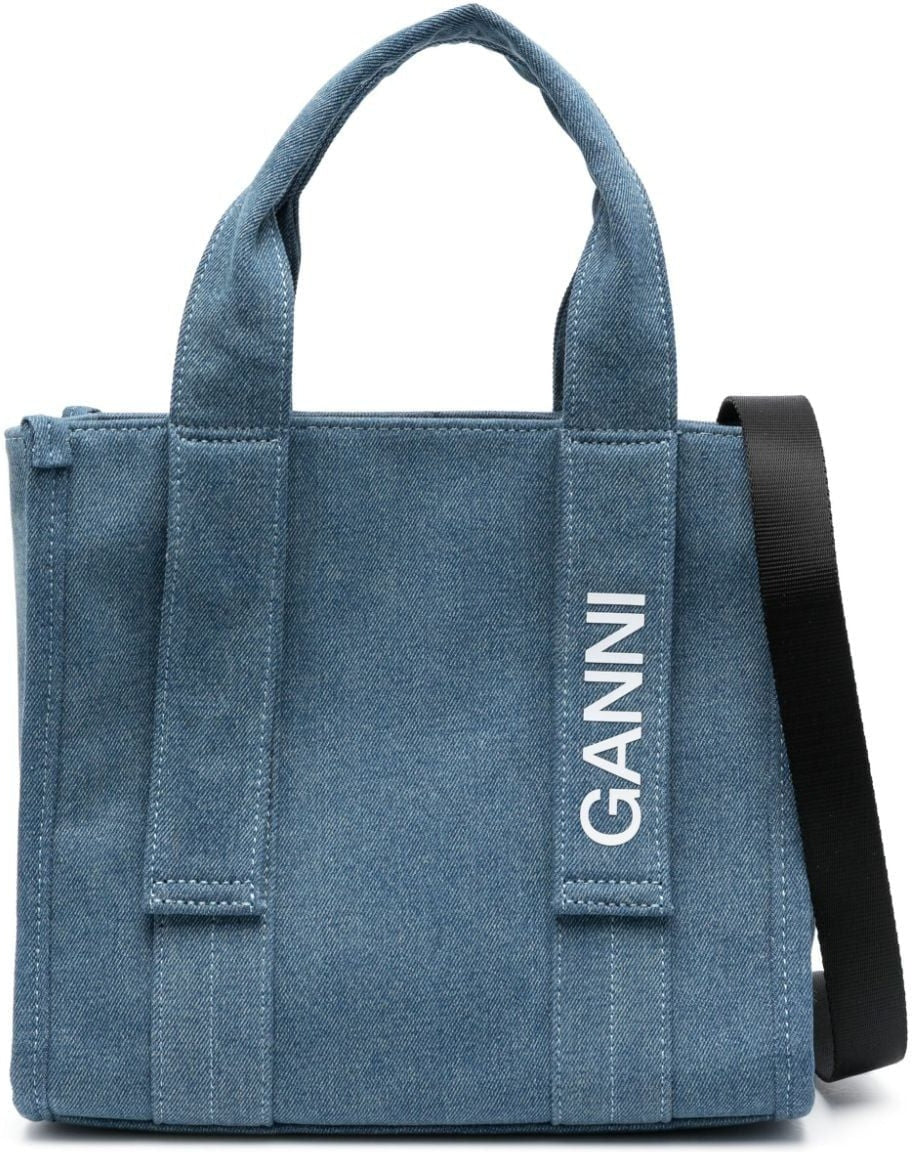 Ganni Women's Denim Tote Bag in 630 | A5457 Color 630