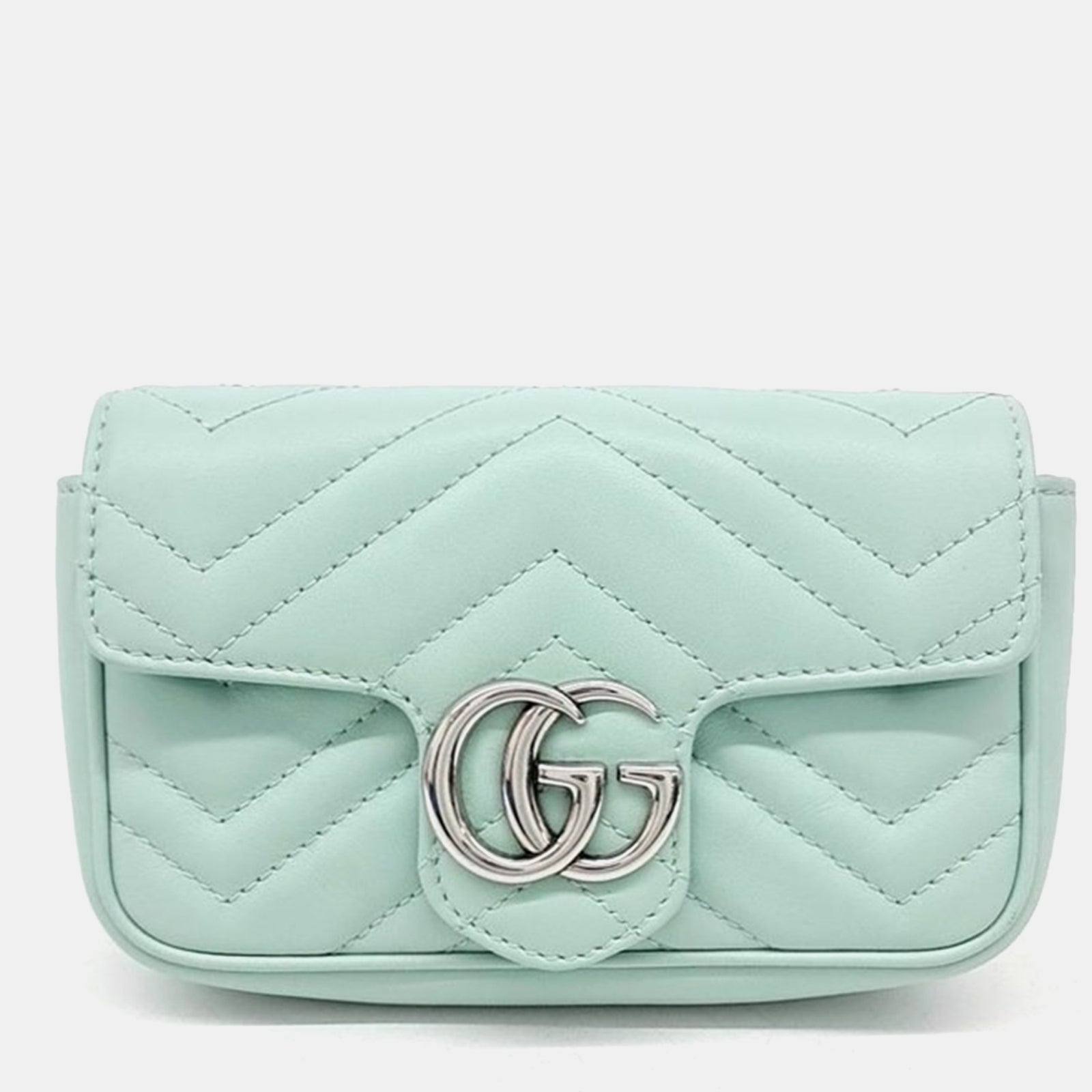 Gucci Sac à bandoulière Super Mini GG Marmont en cuir menthe