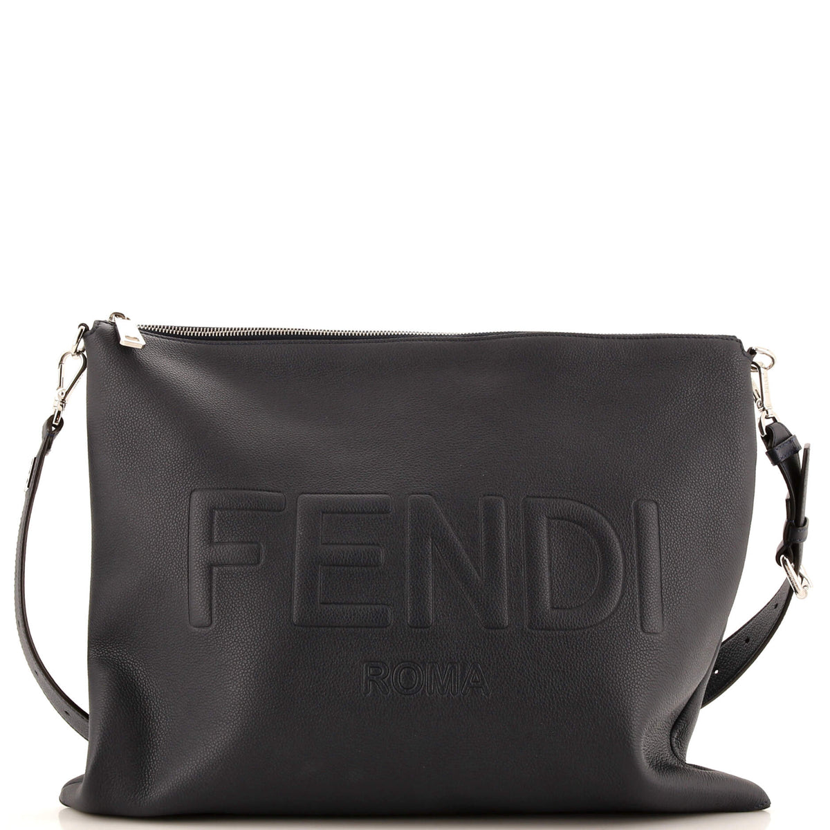 Fendi FENDI After Logo Messenger Bag Leather Large