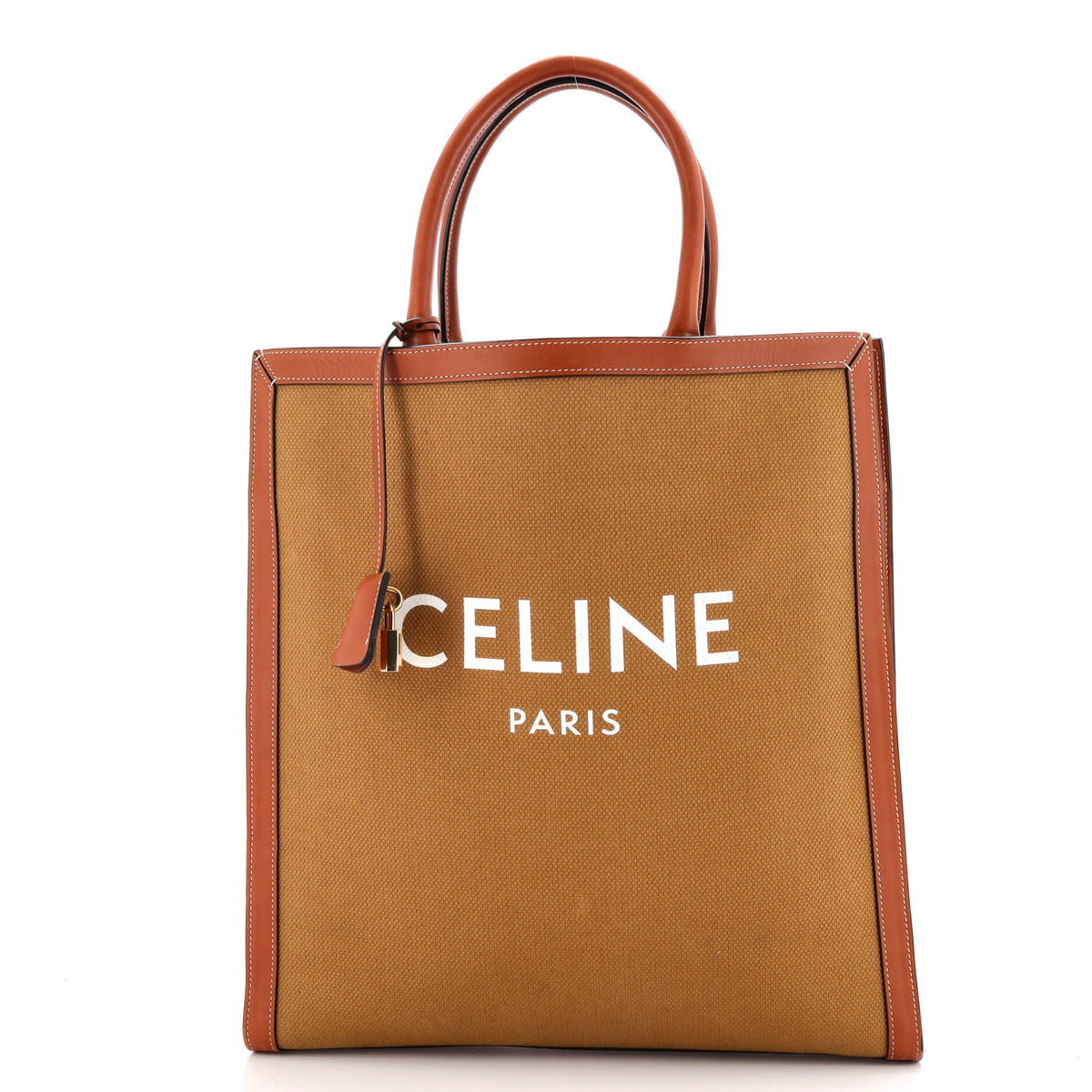 Celine CELINE Vertical Cabas Tote Canvas with Leather Large