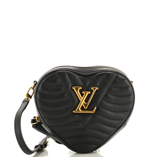 New Wave Heart Crossbody Bag Quilted Leather