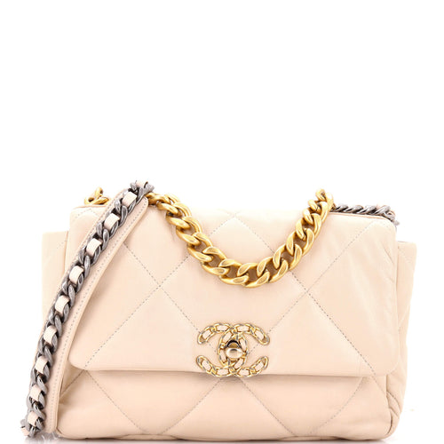 CHANEL 19 Flap Bag Quilted Leather Medium